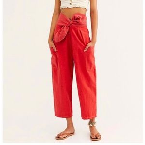 Free People One Viola Front Tie Pants